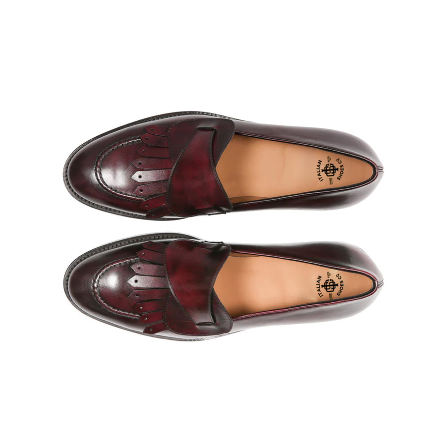Weaved Leather Loafers for Men s