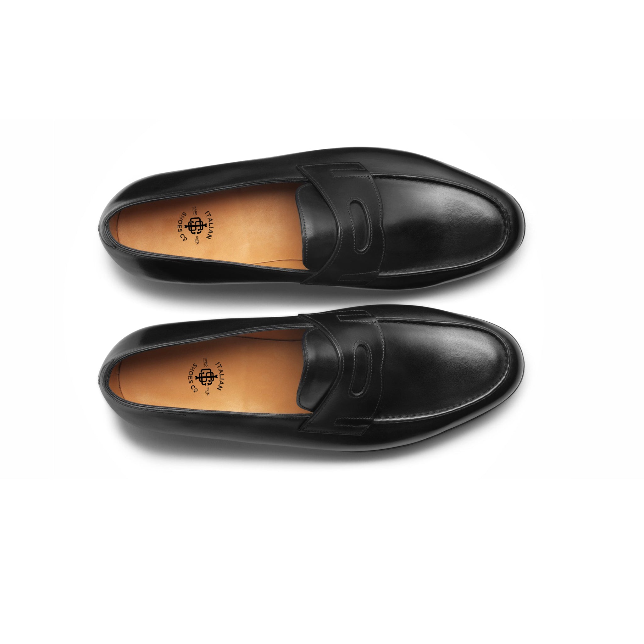 Iconic Black Calf Penny Loafers