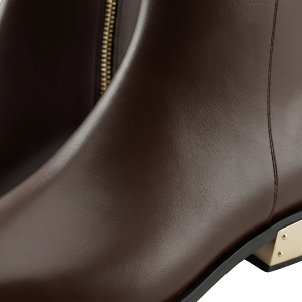 Monarch Gold Metal Toe Zipper Boots