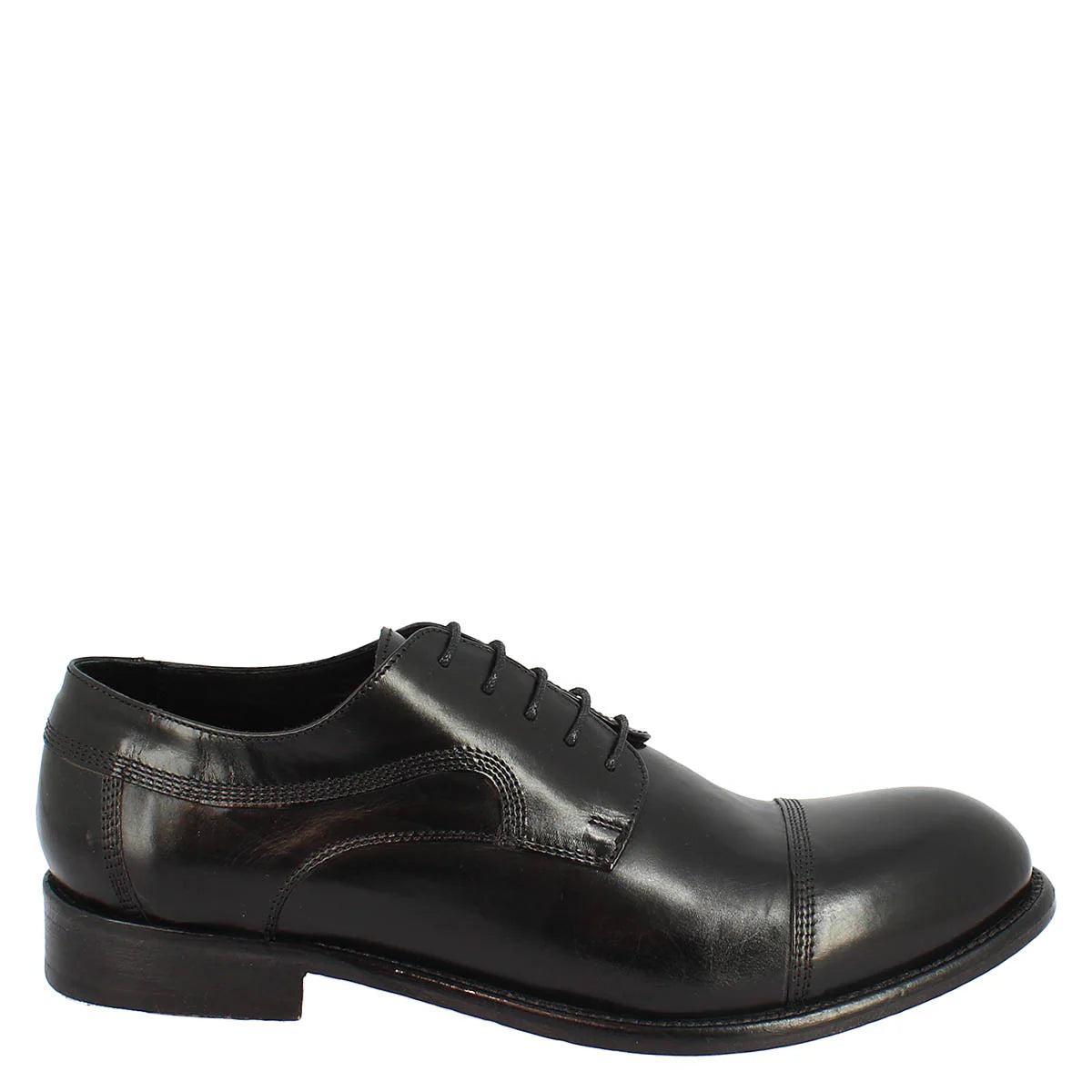 Black Calf Leather Lace-up Shoes