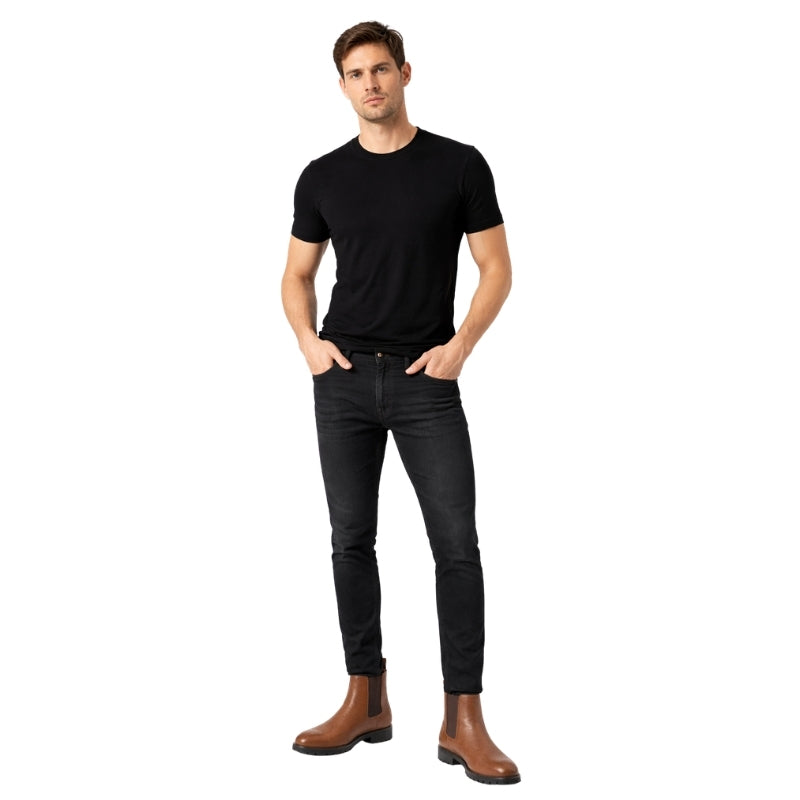 Italian Ridge Pebble Leather Chelsea Boots