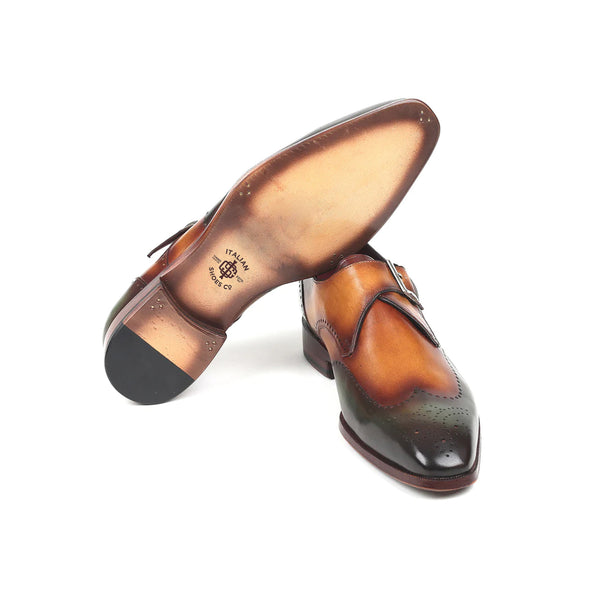 Sanguine Single Monkstrap Tan Shoes – Italian Shoes