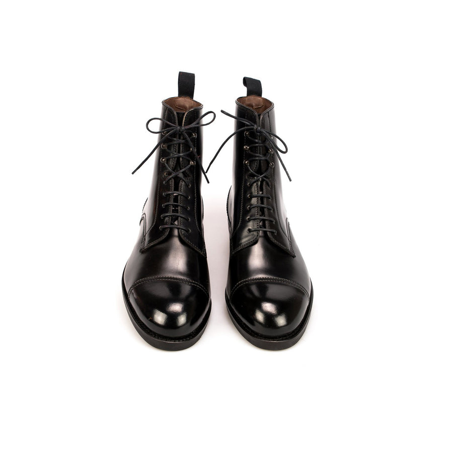 Midnight Shine Lace up High Ankle Boots