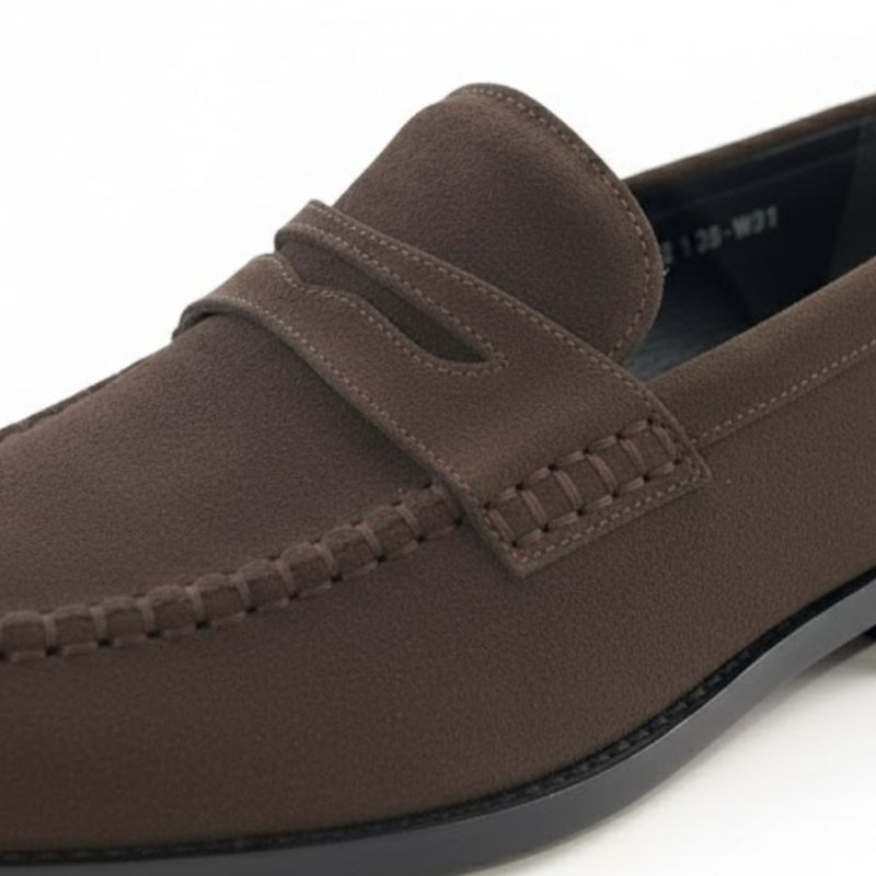 Timeless Gentleman Suede Penny Loafers