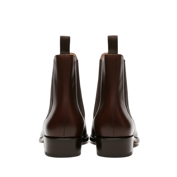 Gloss Finish Classic Chelsea Leather Boots
