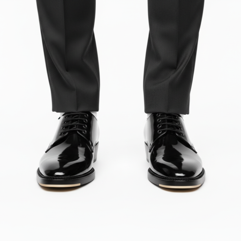 Midnight Royale Patent Derby Shoes