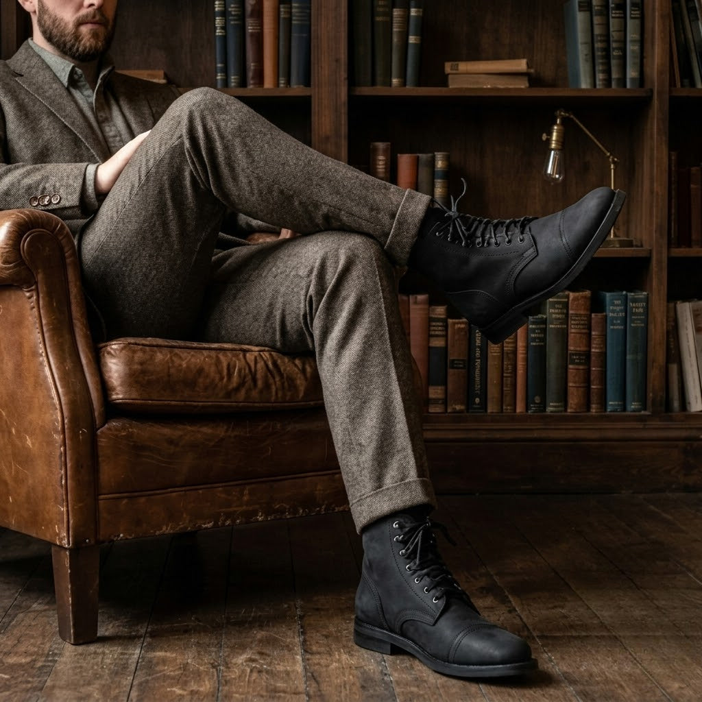 Captain Cap Toe Ankle Boots