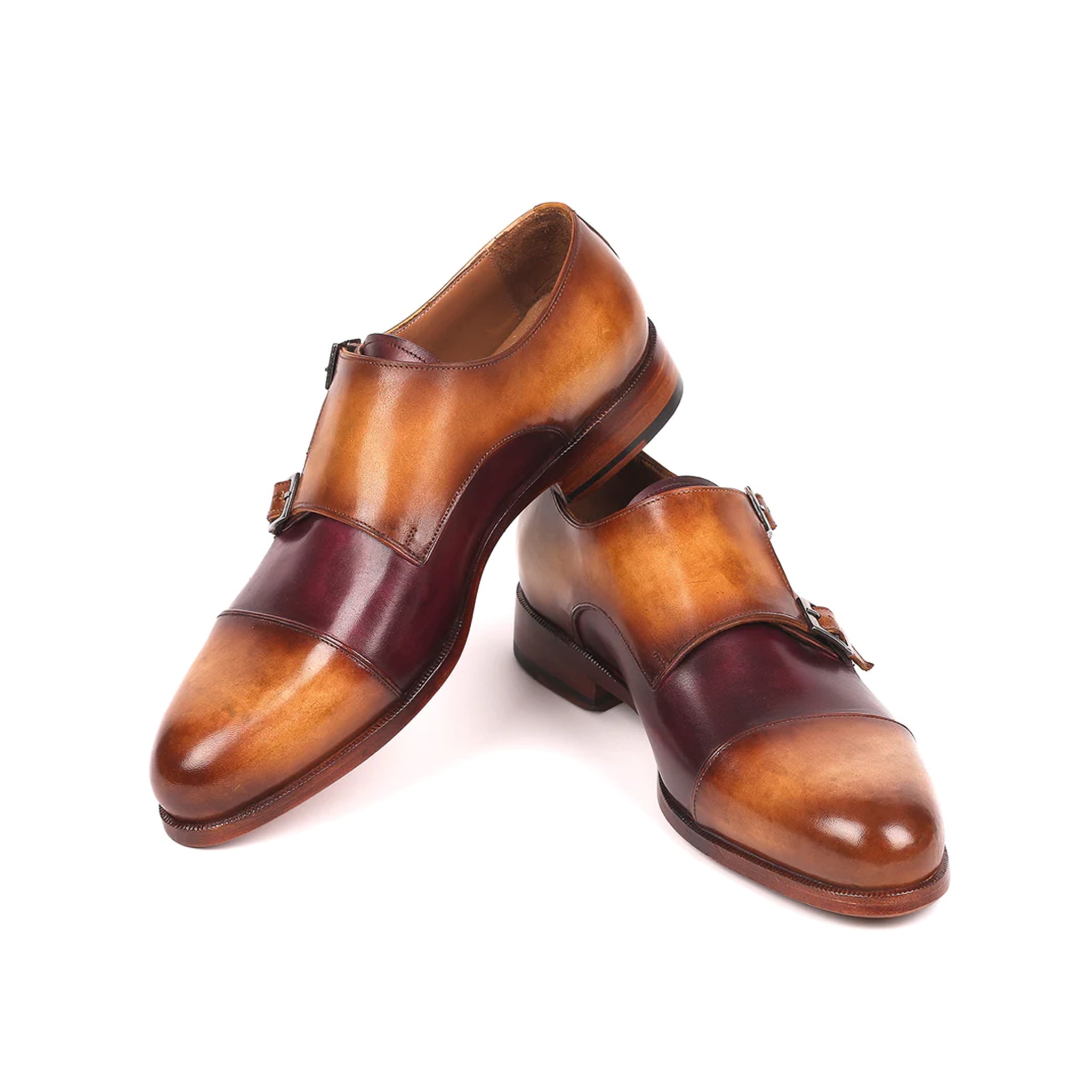 Auburn Double Monk Strap Tan Shoes