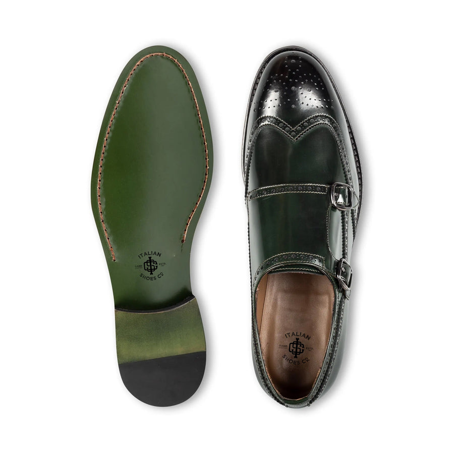 Coal Handcrafted Double Monk Strap Men s Shoes