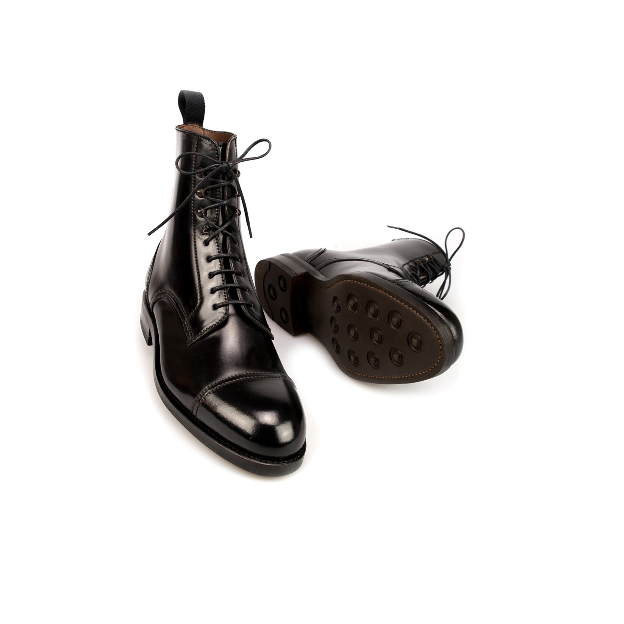 Midnight Shine Lace-up High Ankle Boots