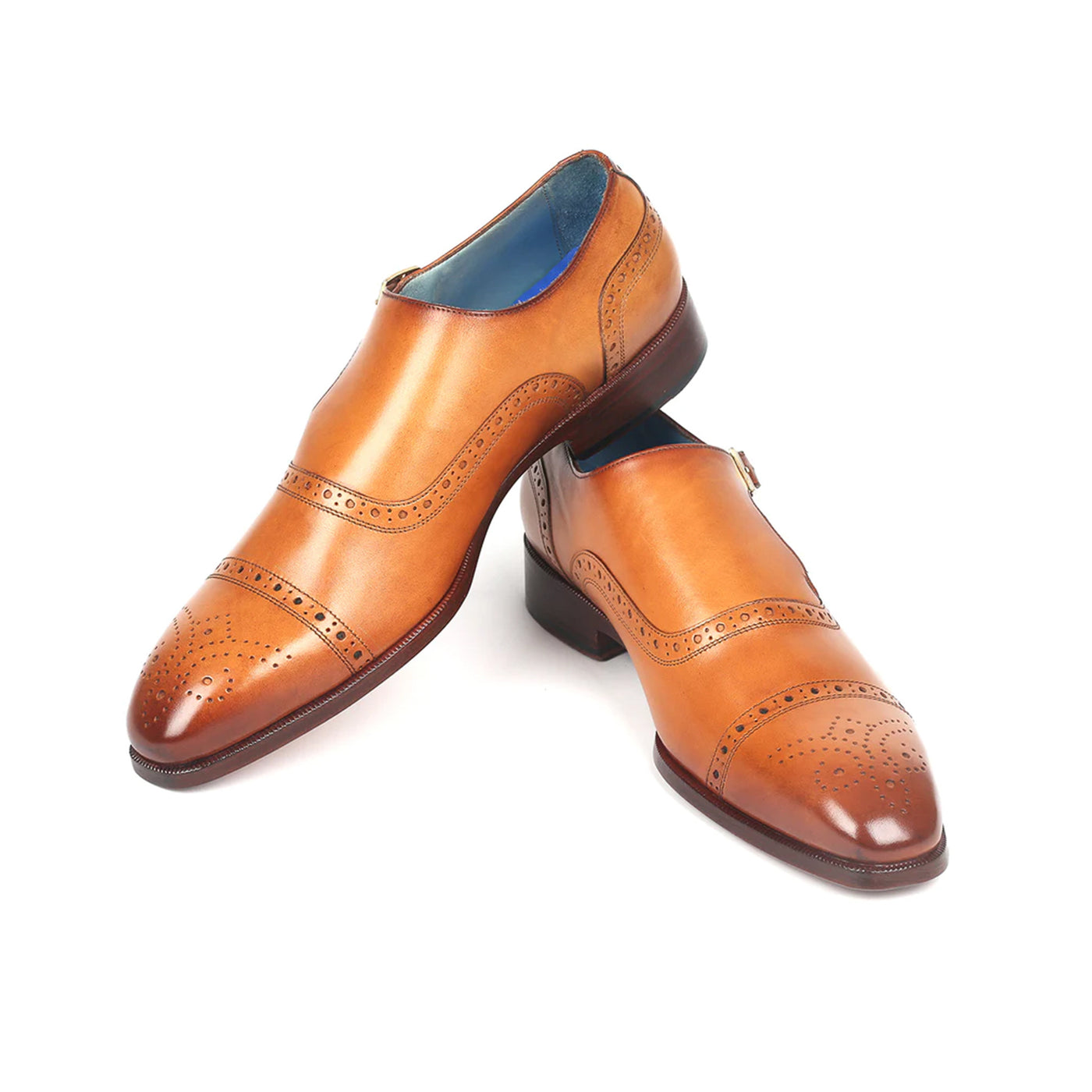 Brogue Cap Toe Single Monkstrap Shoes