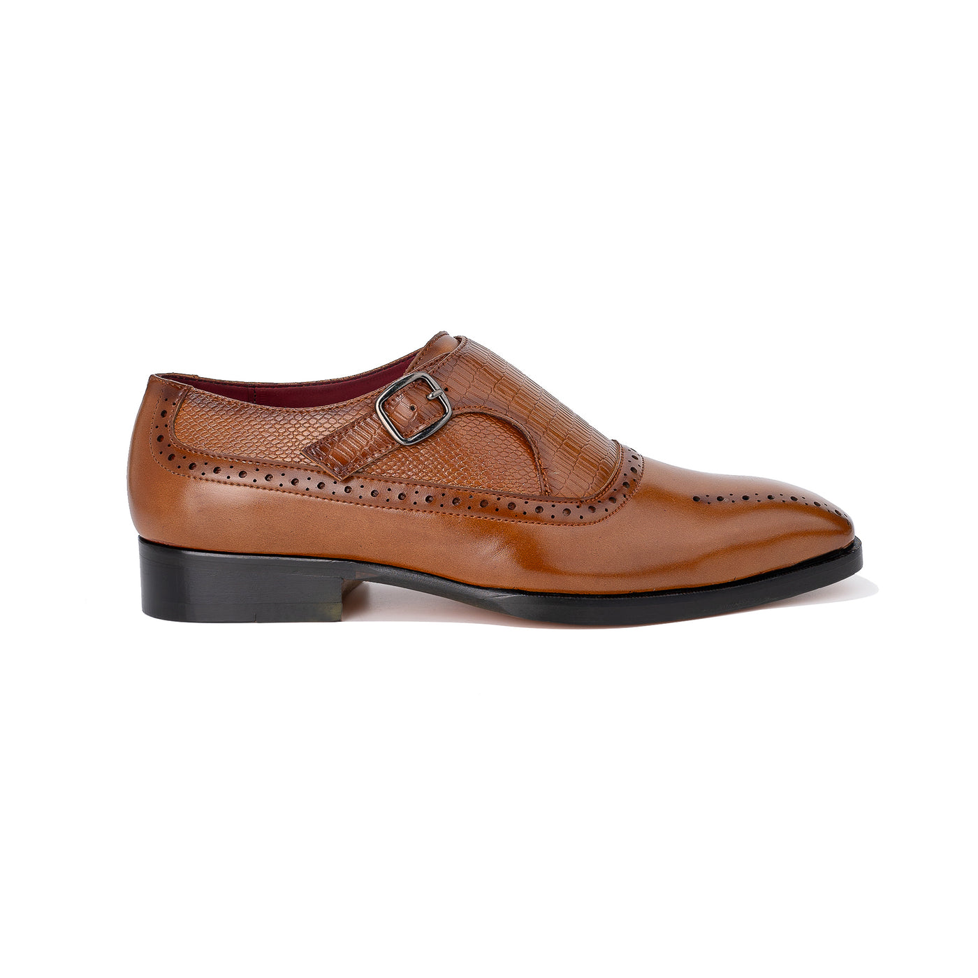 Single Monkstraps Genuine Leather Men s Shoes