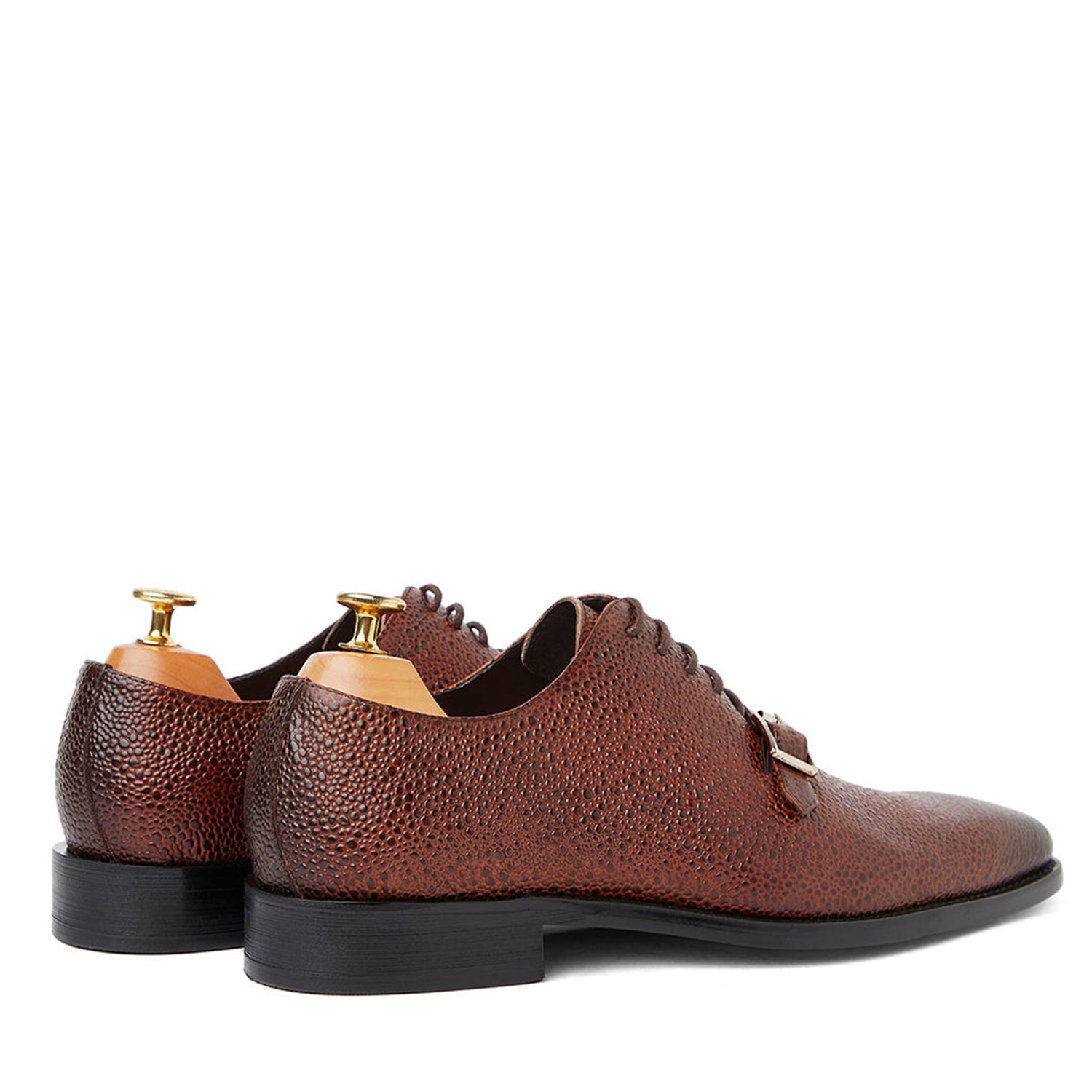 Stingray Leather Oxford Wine Shoes