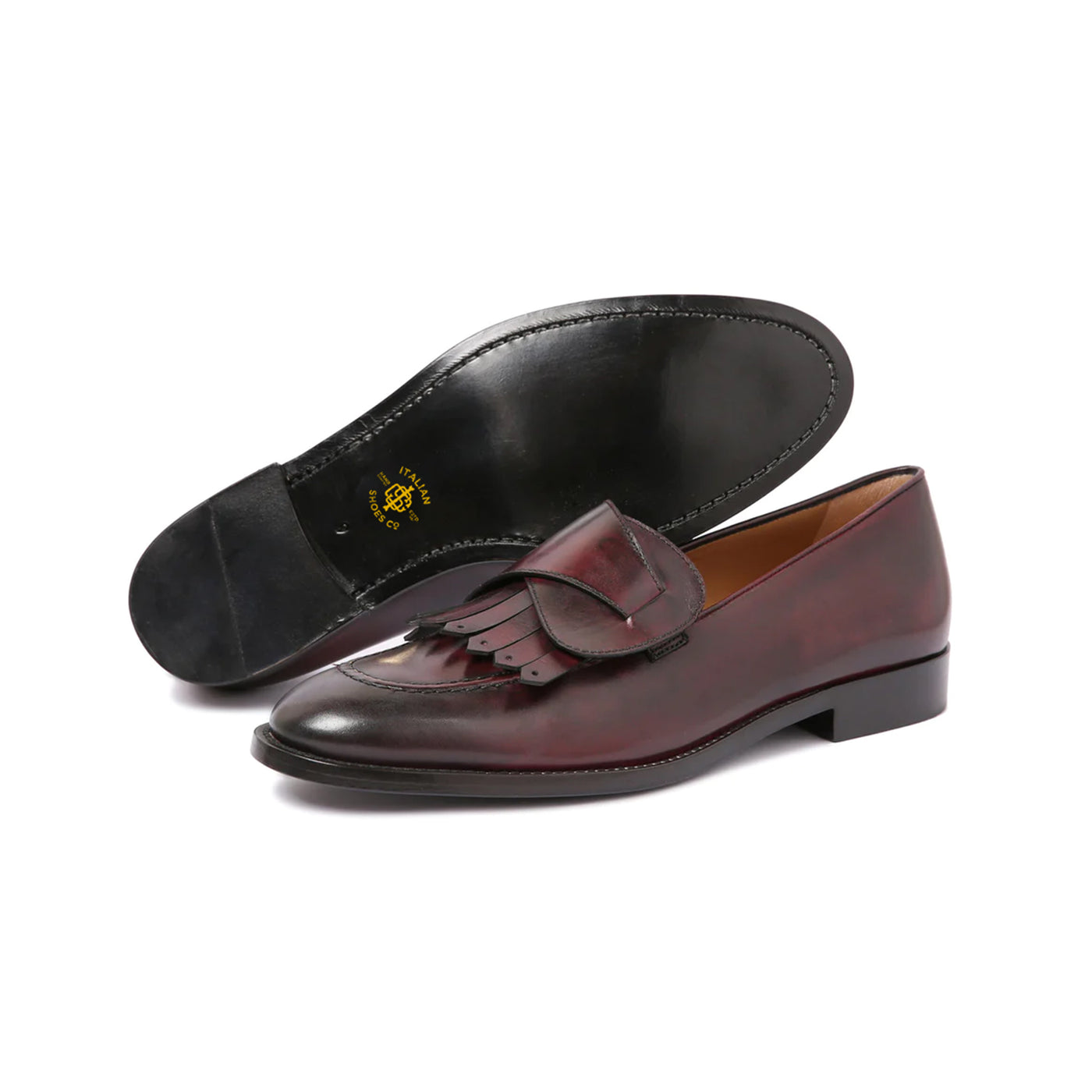 Weaved Leather Loafers for Men s