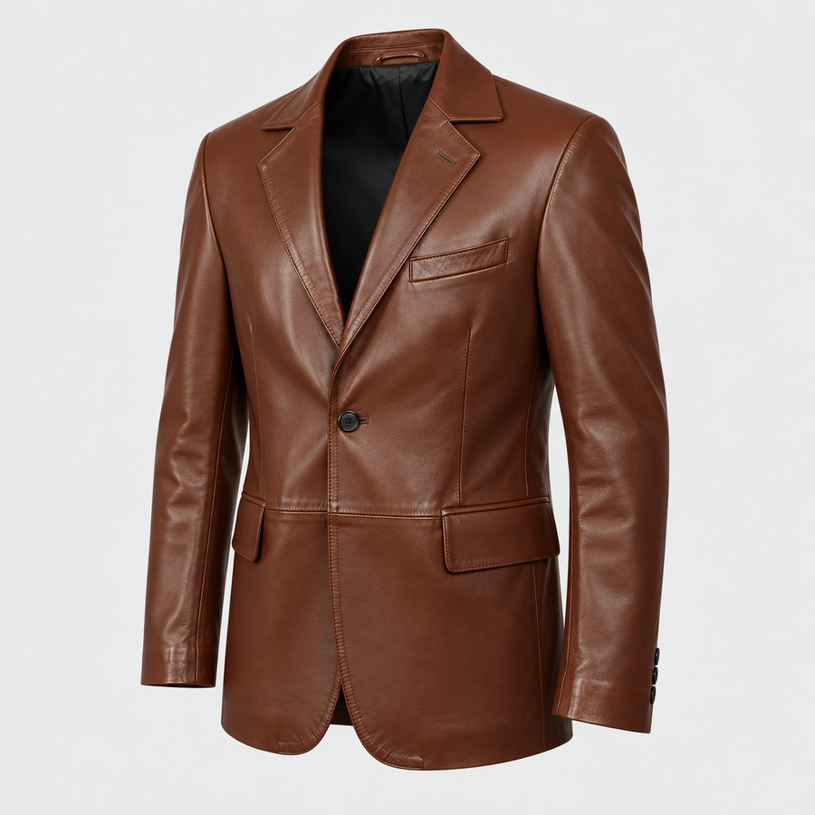Astaire Leather Blazer