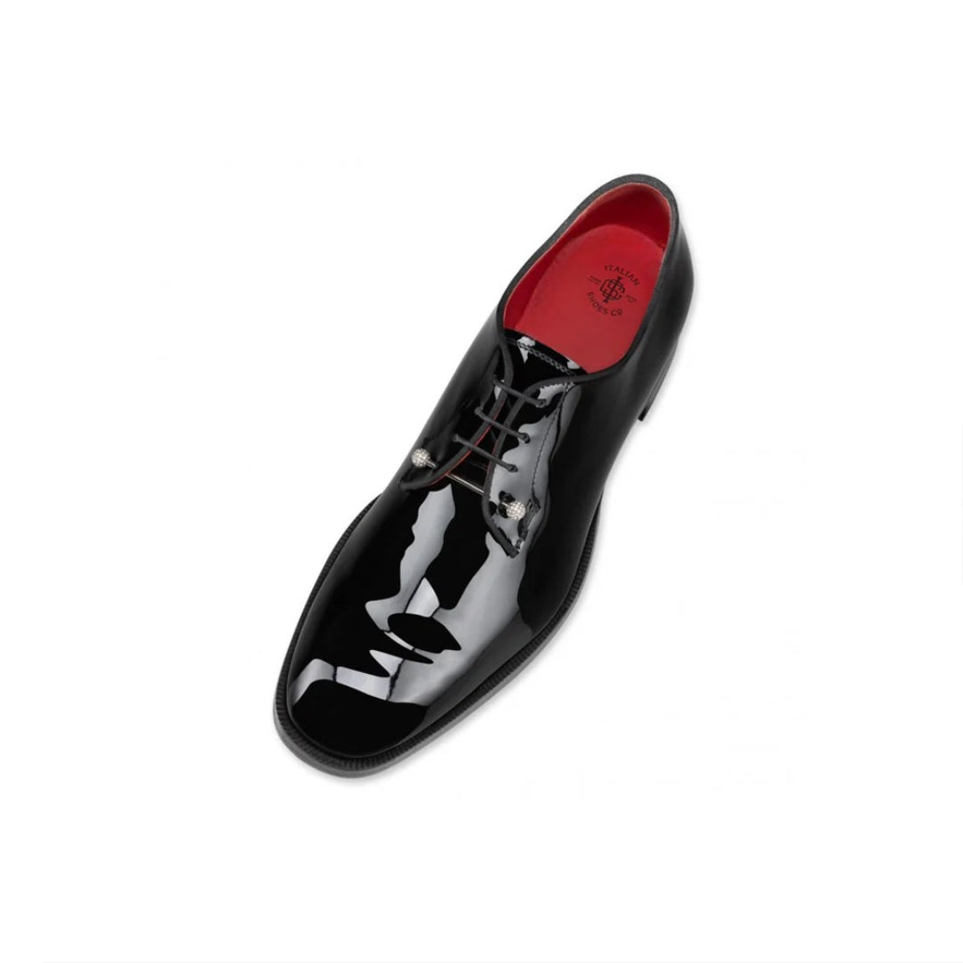 Men's Patent Leather Lace-up Shoes