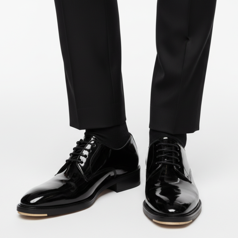Midnight Royale Patent Derby Shoes