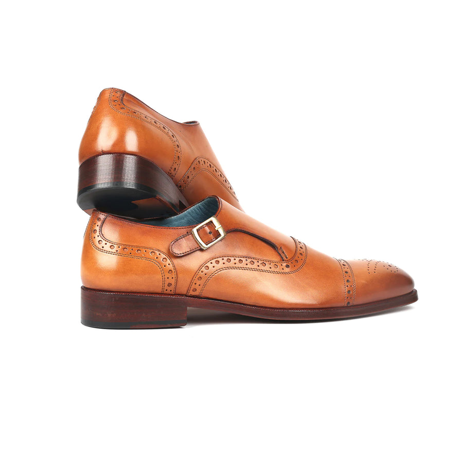 Brogue Cap Toe Single Monkstrap Shoes