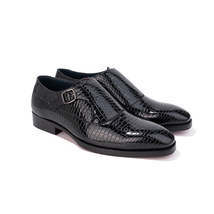 Python Leather Single Monkstrap Men s Shoes