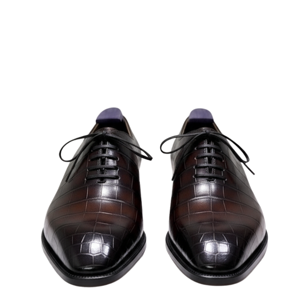 Alligator Pattern Italian Oxford Dress Shoes