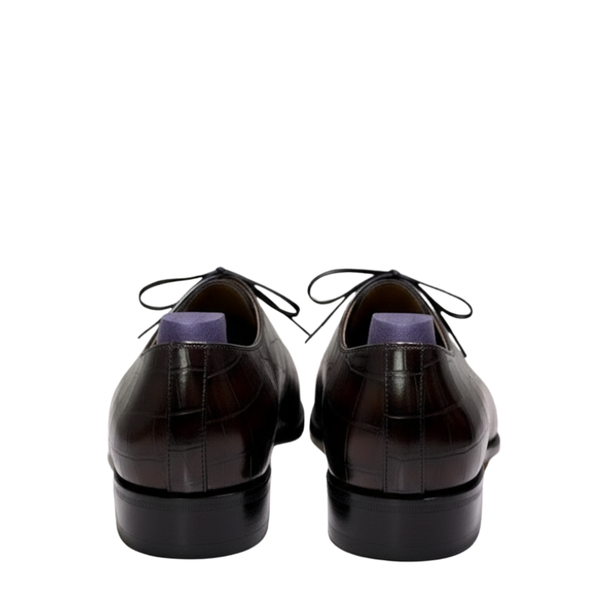Alligator Pattern Italian Oxford Dress Shoes