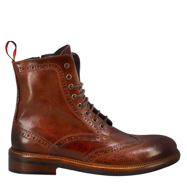 Washed Leather Boots