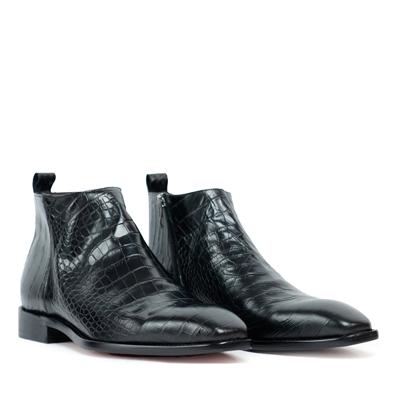 Antilia Croco Leather Black Boots