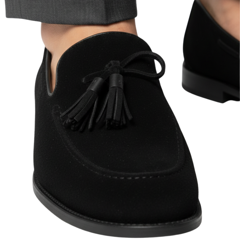 Aristo Italian Suede Tassel Loafers