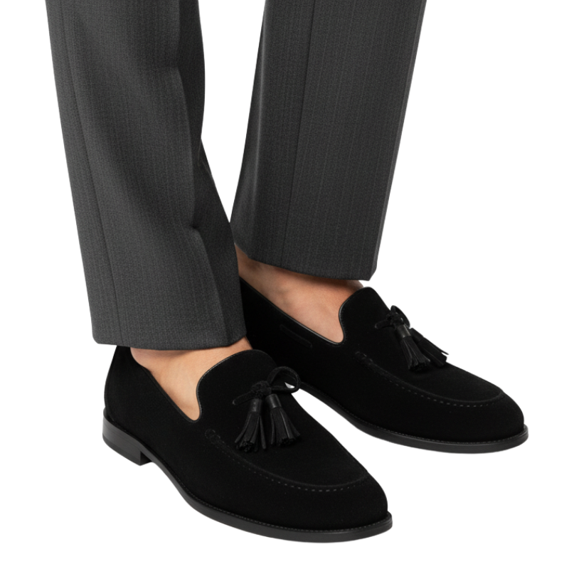Aristo Italian Suede Tassel Loafers