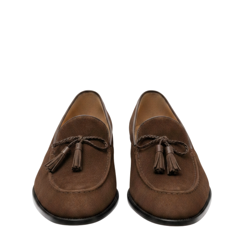 Aristo Italian Suede Tassel Loafers