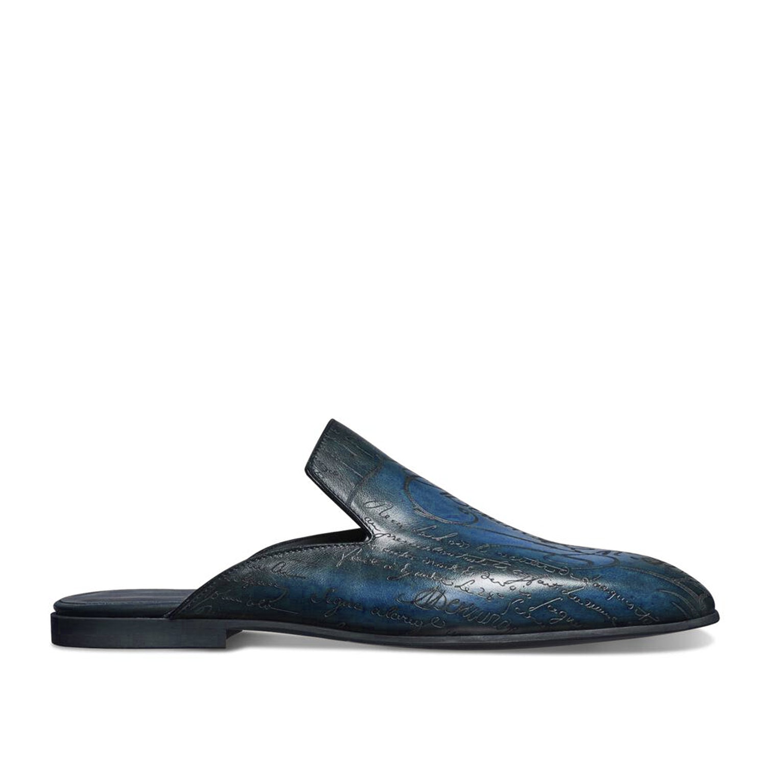 Trinidad blue leather Mules
