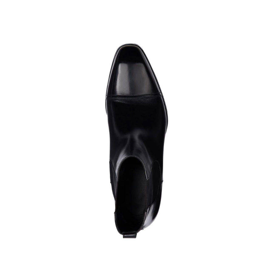 Black Leather Chelsea Boot