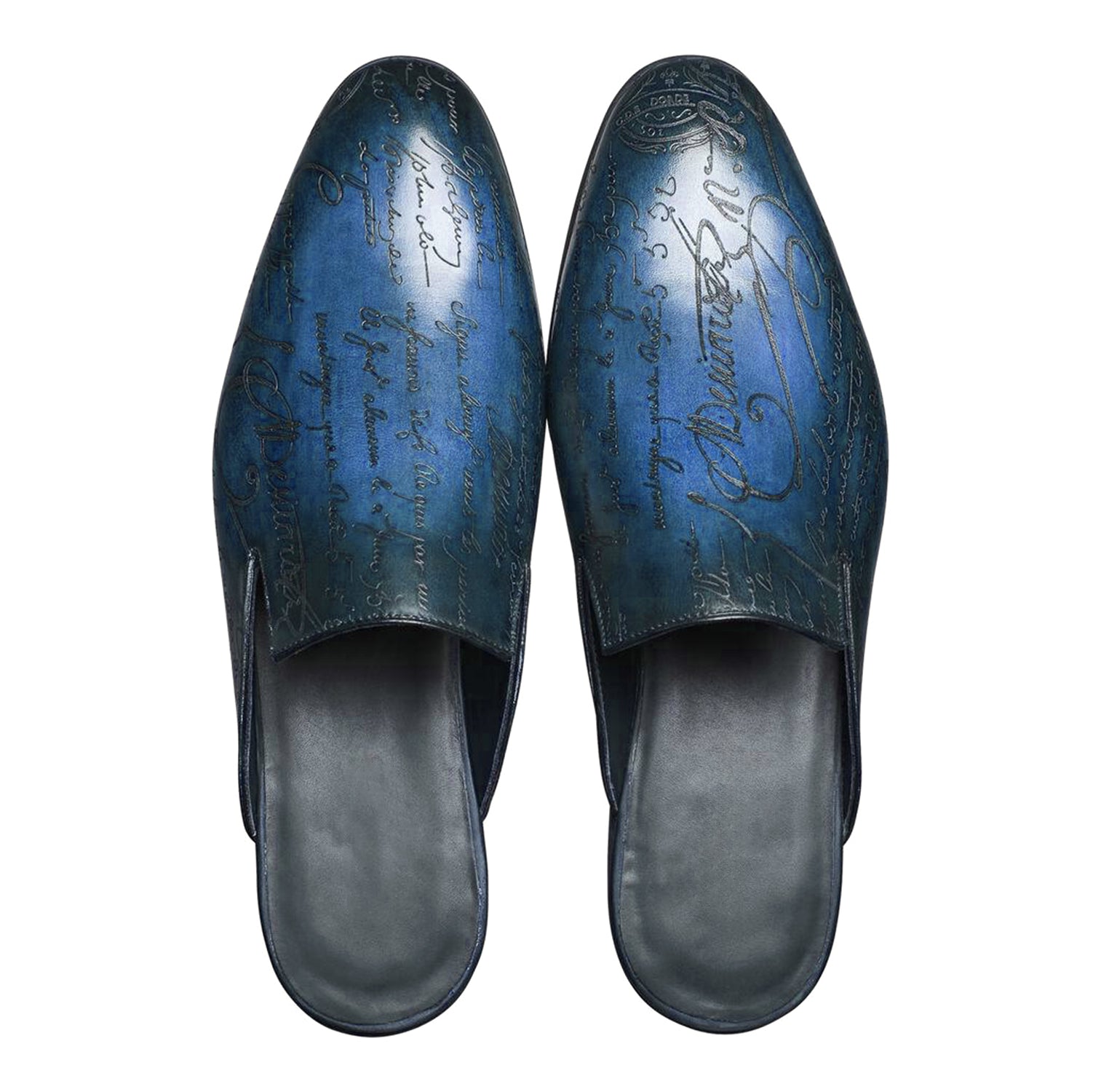 Trinidad blue leather Mules