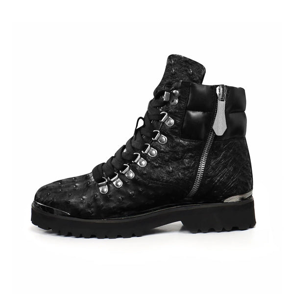 BIKER BOOTS IN OSTRICH