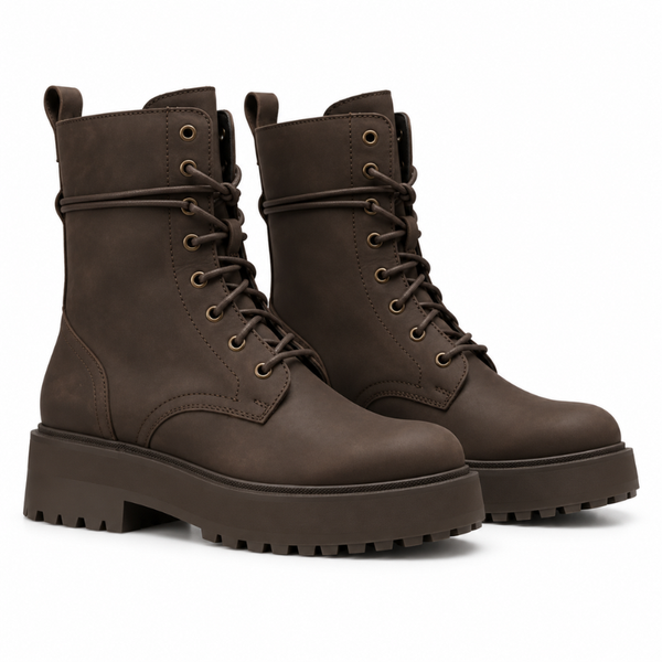 Ashborne High Top Lace-Up Combat Boots