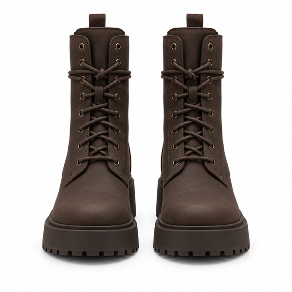 Ashborne High Top Lace-Up Combat Boots