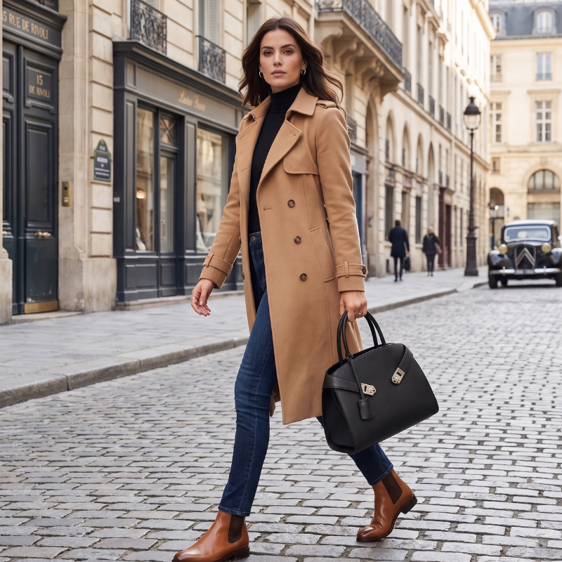 Classic Stylish Leather Ladies Handbag
