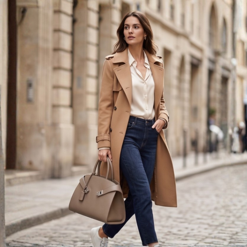 Classic Stylish Leather Ladies Handbag
