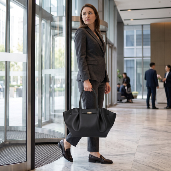 Aurelia Winged Leather Tote Bag