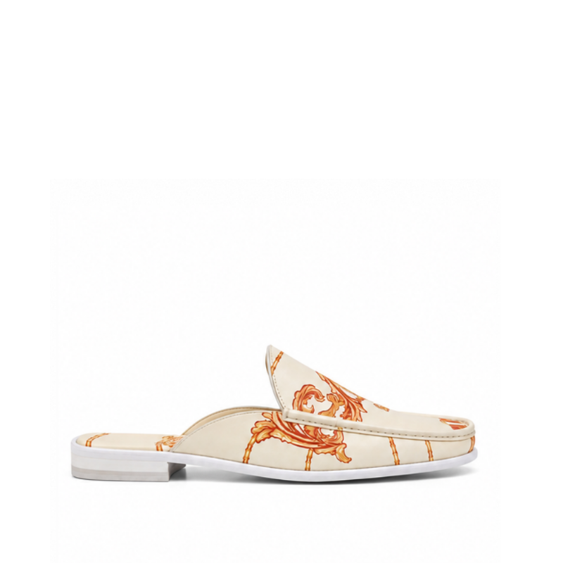 Aurelio Baroque Print Leather Mule