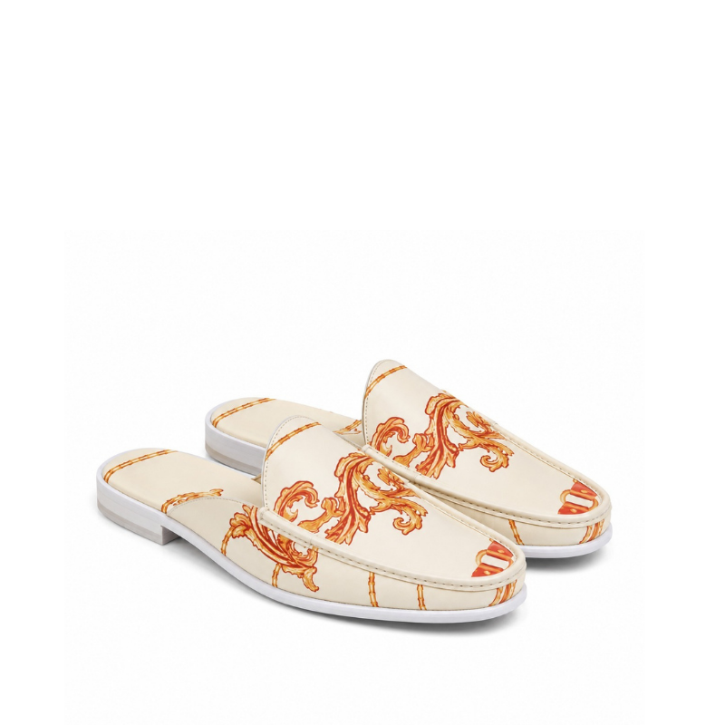 Aurelio Baroque Print Leather Mule