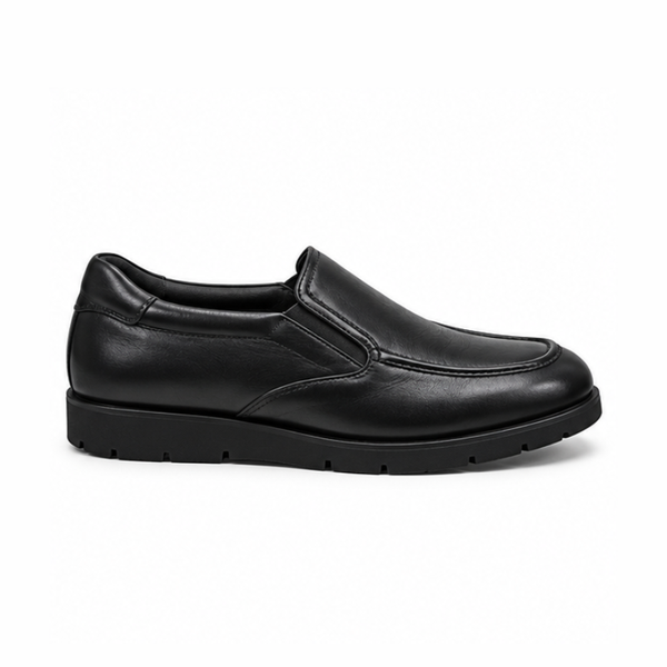 Avellino Nero Leather Comfort Loafers