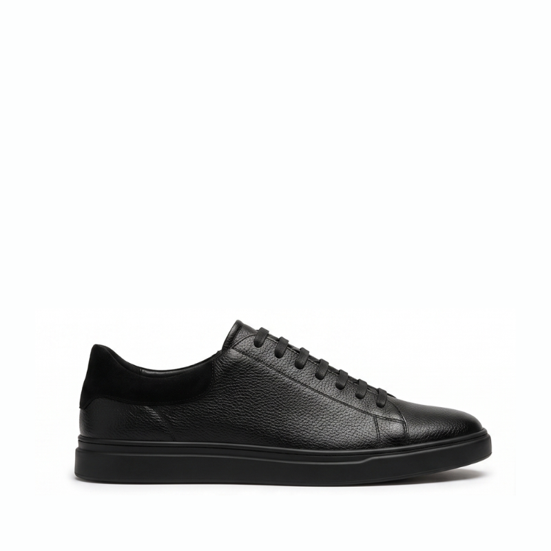 Axton Classic Textured Leather Sneakers