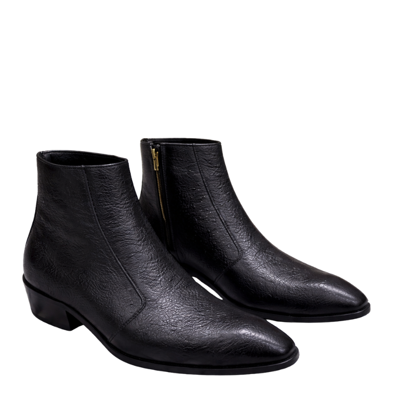 Men's Shadow Craft Leather Zipper Chelsea Boots