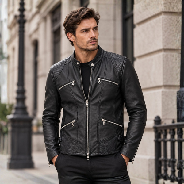 Biker Style Leather Jacket