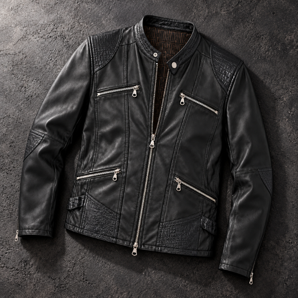 Biker Style Leather Jacket