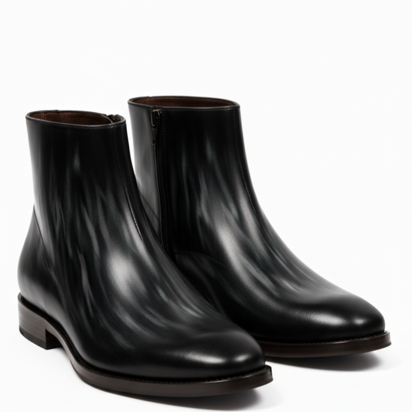 Italian Luxury Gradient Leather Chelsea Boots