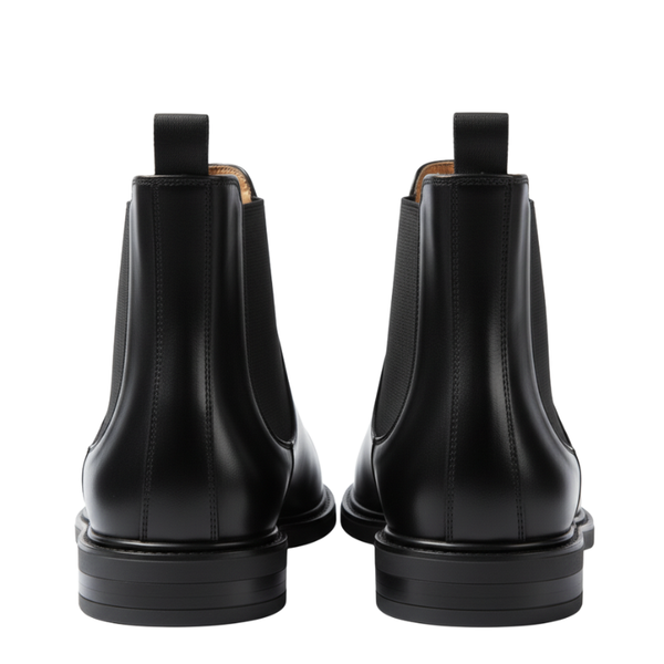 Mens Polished Leather Chelsea Boots