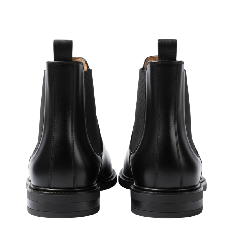 Men's Polished Leather Chelsea Boots