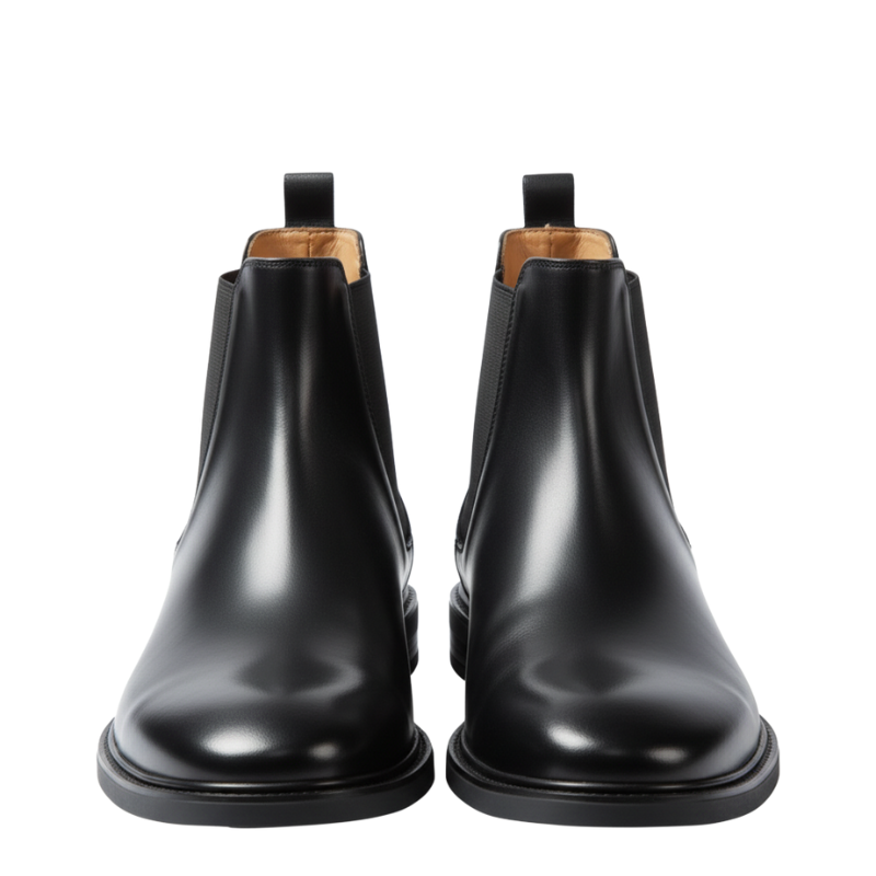 Men's Polished Leather Chelsea Boots